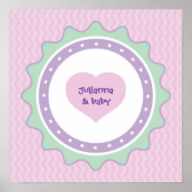 Affiche de souvenir de baby shower pour des autogr