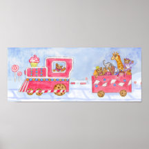 Affiche de train de Noël