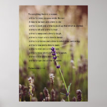 Affiche de vers d'Ecclesiastes