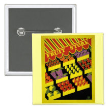 Affiche de WPA de magasin de fruit - Badges