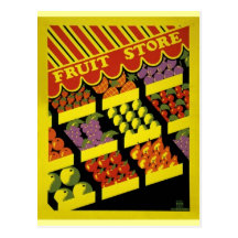 Affiche de WPA de magasin de fruit - Carte Postale