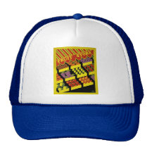 Affiche de WPA de magasin de fruit - Casquette