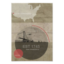 Affiche d'histoire de San Francisco Impression Photographique