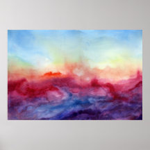 Affiche d'impression d'art d'aquarelle d'arpèges