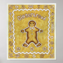 Affiche d'impression d'art de biscuit de pain d'ép