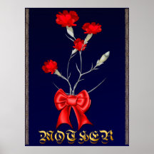 Affiche d'oeillets du jour de mère