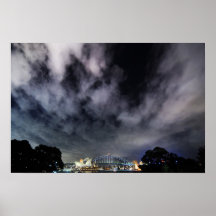Affiche dramatique de cieux de port de Sydney