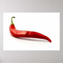 Affiche d'un rouge ardent de poivre de piments