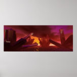 Affiche en cristal étrangère rouge du monde