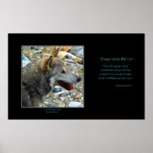 Affiche et poème d'art de LOUP GRIS