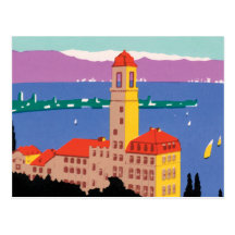 Affiche européenne de lac cartes postales