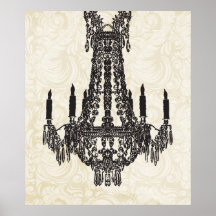 Affiche faite sur commande de lustre