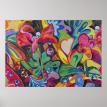 Affiche florale d'imaginaire de nature avec un pav