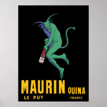 Affiche française de la publicité d'absinthe de Ma