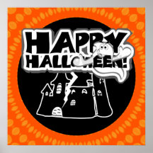Affiche heureuse de fantôme de Halloween