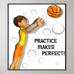 Affiche inspirée de basket-ball d'enfants