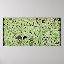 Affiche japonaise de chats de Tokaido