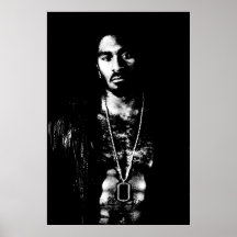 Affiche masculine noire et blanche