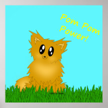 Affiche mignonne de Scuffy Pomeranian de puissance