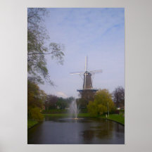 Affiche néerlandaise de moulin à vent