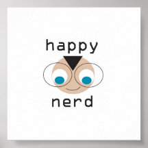 affiche nerd heureuse