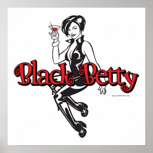 Affiche noire de logo de Betty