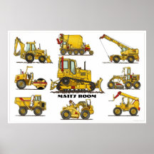 Affiche personnalisée de matériel de construction