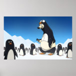 Affiche polaire de pingouin