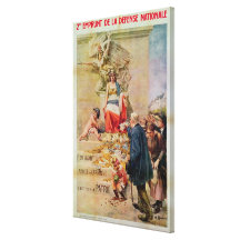Affiche pour le deuxième prêt pour la défense nati toiles tendues