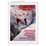 Affiche promotionnelle de ski carte de vœux