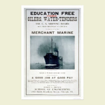 Affiche recruteuse de marine marchande (US02056) affiches