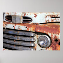 Affiche rouillée de voiture