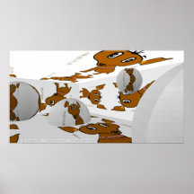 Affiche semi-transparente de la salle de jeux de M