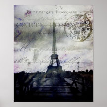 Affiche texturisée de Paris