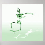 AFFICHE - VERT SQUELETTIQUE DE SAUT DE JOIE DE RAY