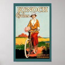 Affiche vintage de bicyclette - cycles de Kynoch