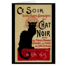 Affiche vintage de Nouveau d'art ; Conversation de Carte De Vœux