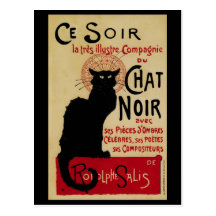 Affiche vintage de Nouveau d'art ; Conversation de Carte Postale