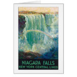 Affiche vintage de voyage de chutes du Niagara Carte