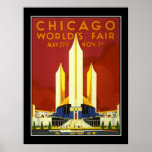 Affiche vintage de voyage de l'Exposition universe