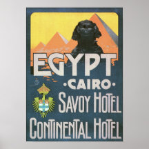 Affiche vintage de voyage - le Caire Egypte
