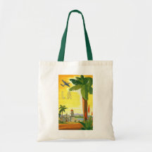 Affiche vintage de voyage, Los Angeles, la Califor Sacs