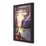 Affiche vintage de voyage, terre de la Norvège de  Toiles Tendues