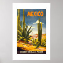 Affiche vintage Mexique de voyage