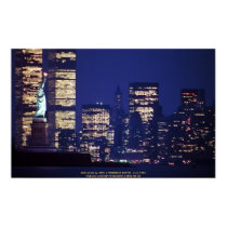 Affiche/vue de soirée de l'horizon de New York affiches