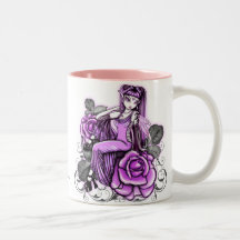 "Affinity"  Pink Valentines Day Rose Fairy Mug