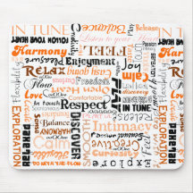 Affirmations sacrées oranges de positif de Chakra Tapis De Souris