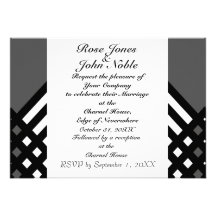 Affix Ebony III (Smoke) Wedding Invitation