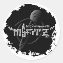 Affligé 2 autocollants ronds