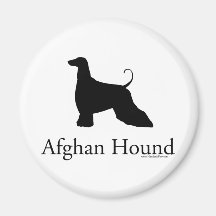 Afghan Hound Silhouette Magnets